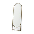 Sadie Antique Gold Rounded Arch Floor Mirror by Mercana at Eve Furniture