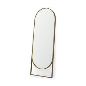 Sadie Antique Gold Rounded Arch Floor Mirror by Mercana at Eve Furniture