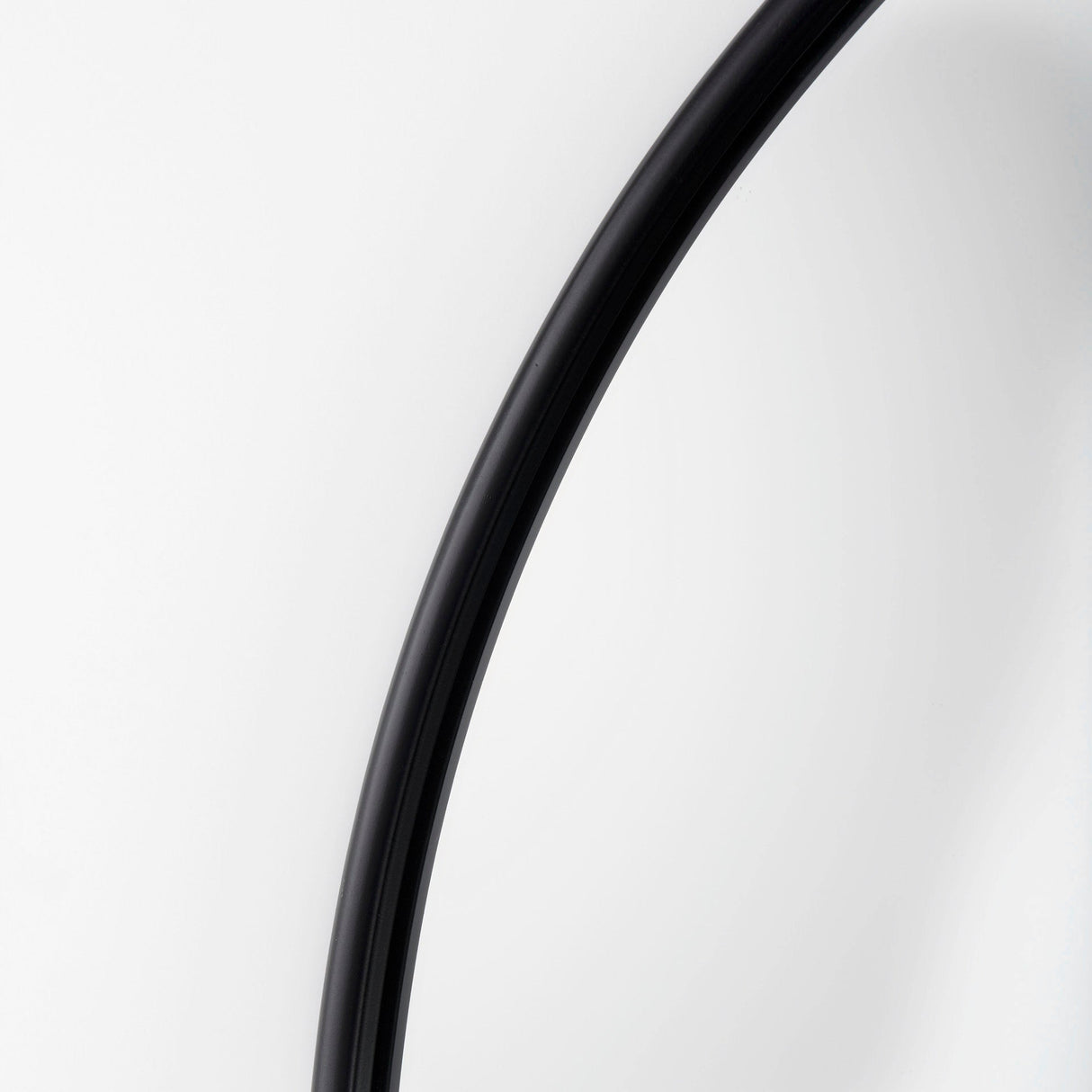 Sadie Black Metal Rounded Arch Floor Mirror by Mercana at Eve Furniture