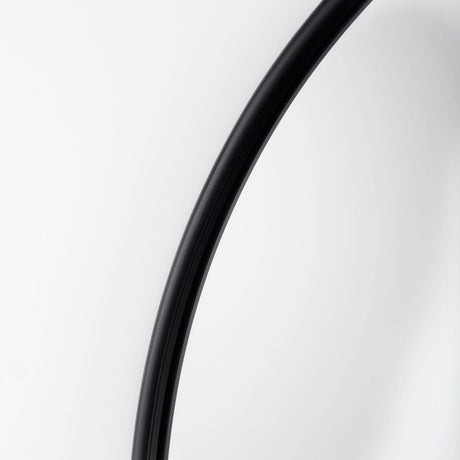 Sadie Black Metal Rounded Arch Floor Mirror by Mercana at Eve Furniture