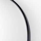 Sadie Black Metal Rounded Arch Floor Mirror by Mercana at Eve Furniture