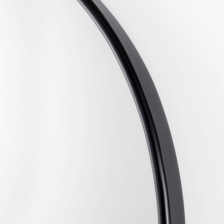 Sadie Black Metal Rounded Arch Floor Mirror by Mercana at Eve Furniture