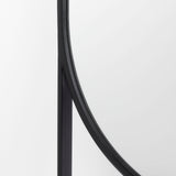 Sadie Black Metal Rounded Arch Floor Mirror by Mercana at Eve Furniture