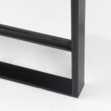 Sadie Black Metal Rounded Arch Floor Mirror by Mercana at Eve Furniture