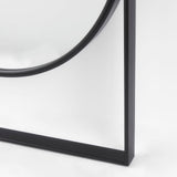 Sadie Black Metal Rounded Arch Floor Mirror by Mercana at Eve Furniture