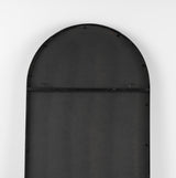 Sadie Black Metal Rounded Arch Floor Mirror by Mercana at Eve Furniture
