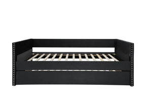 Sadie Black Velvet Twin Daybed by Crown Mark at Eve Furniture