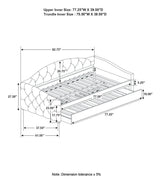 Sadie Upholstered Twin Daybed with Trundle