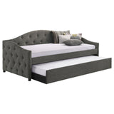 Sadie Upholstered Twin Daybed with Trundle by Coaster at Eve Furniture