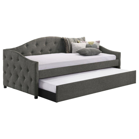 Sadie Upholstered Twin Daybed with Trundle by Coaster at Eve Furniture