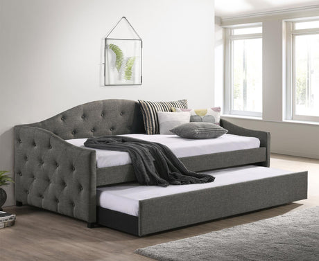 Sadie Upholstered Twin Daybed with Trundle by Coaster at Eve Furniture