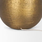 Sadiyah Antiqued Gold Brushed Metal w/ Cream Shade Table Lamp by Mercana at Eve Furniture