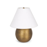 Sadiyah Antiqued Gold Brushed Metal w/ Cream Shade Table Lamp by Mercana at Eve Furniture