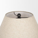 Sadiyah Black Brushed Metal w/ Beige Shade Table Lamp by Mercana at Eve Furniture