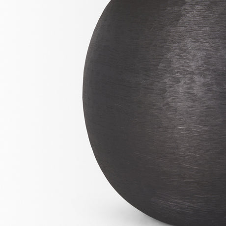 Sadiyah Black Brushed Metal w/ Beige Shade Table Lamp by Mercana at Eve Furniture