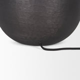 Sadiyah Black Brushed Metal w/ Beige Shade Table Lamp by Mercana at Eve Furniture