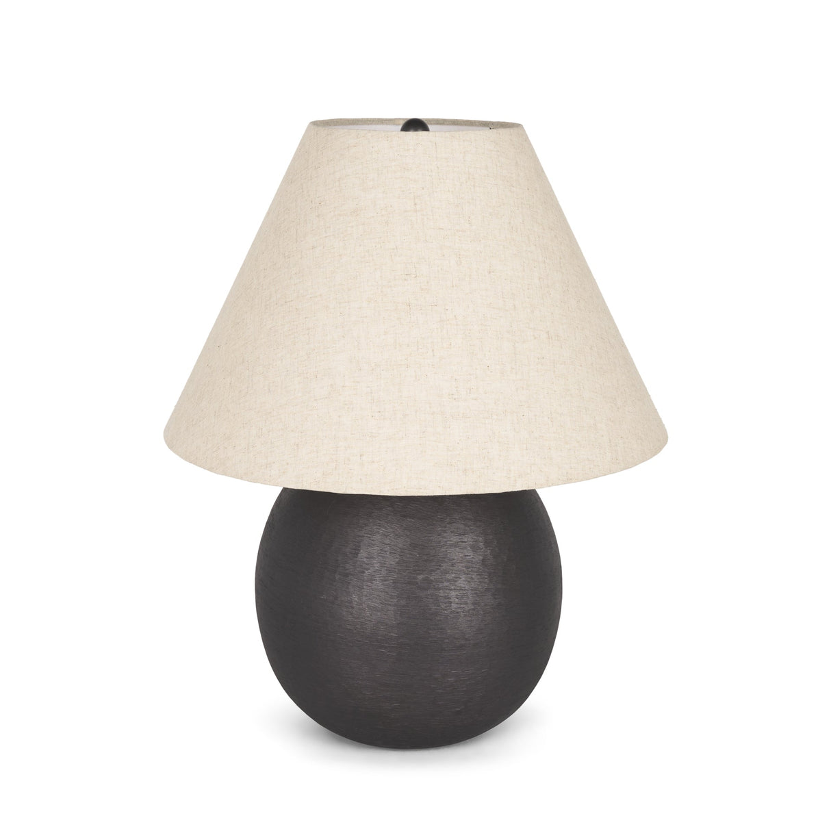 Sadiyah Black Brushed Metal w/ Beige Shade Table Lamp by Mercana at Eve Furniture