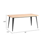 Saelen Dining Table Natural by Zuomod at Eve Furniture