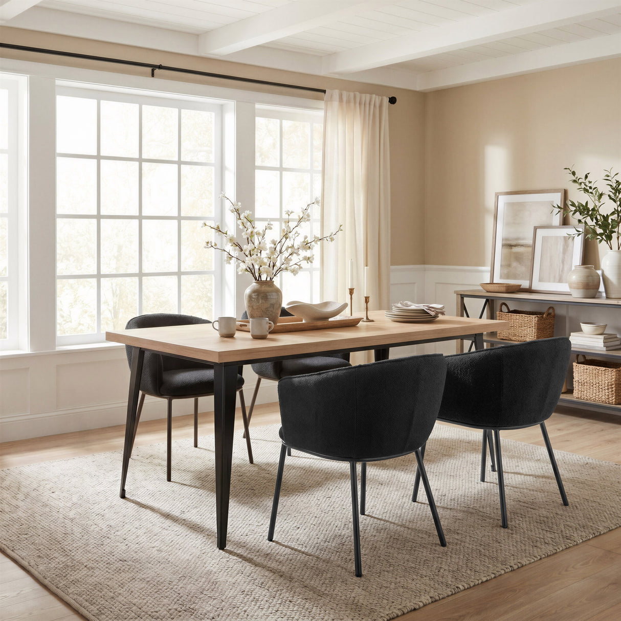 Saelen Natural Dining Table by Zuomod at Eve Furniture