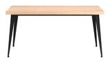 Saelen Natural Dining Table by Zuomod at Eve Furniture