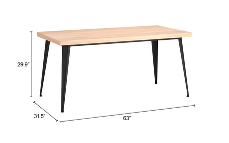 Saelen Natural Dining Table by Zuomod at Eve Furniture