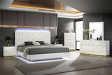 Safa Led White Platform Bedroom Set by New Era Innovations at Eve Furniture