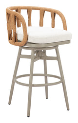Safal Multicolor Outdoor Swivel Barstool by Zuomod at Eve Furniture