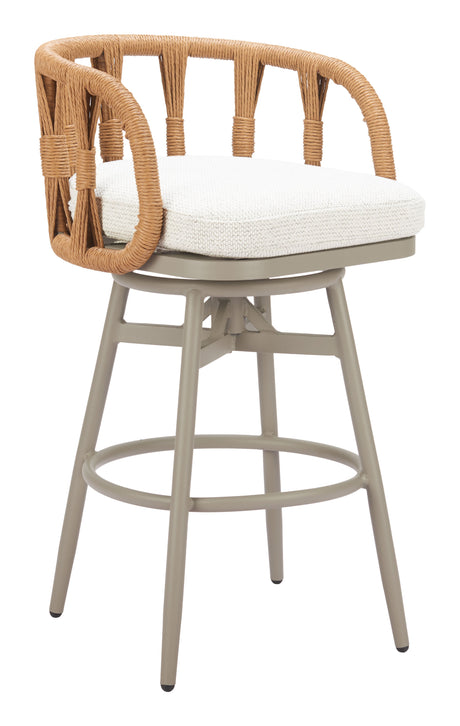 Safal Multicolor Outdoor Swivel Barstool by Zuomod at Eve Furniture