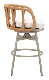 Safal Multicolor Outdoor Swivel Barstool by Zuomod at Eve Furniture