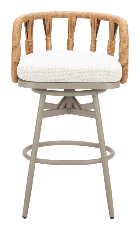 Safal Multicolor Outdoor Swivel Barstool by Zuomod at Eve Furniture