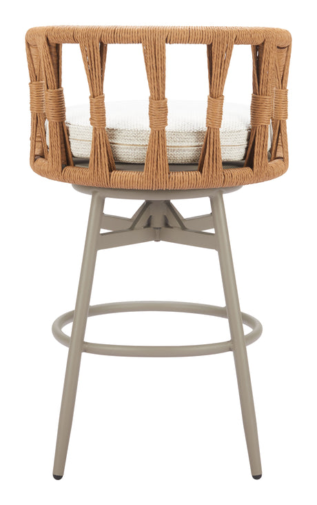 Safal Multicolor Outdoor Swivel Barstool by Zuomod at Eve Furniture