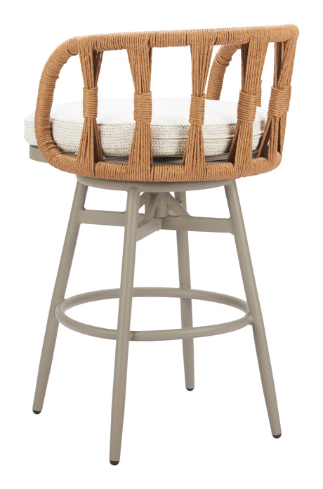 Safal Multicolor Outdoor Swivel Barstool by Zuomod at Eve Furniture