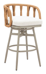 Safal Multicolor Outdoor Swivel Barstool by Zuomod at Eve Furniture