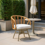 Safal Multicolor Outdoor Swivel Dining Chair by Zuomod at Eve Furniture