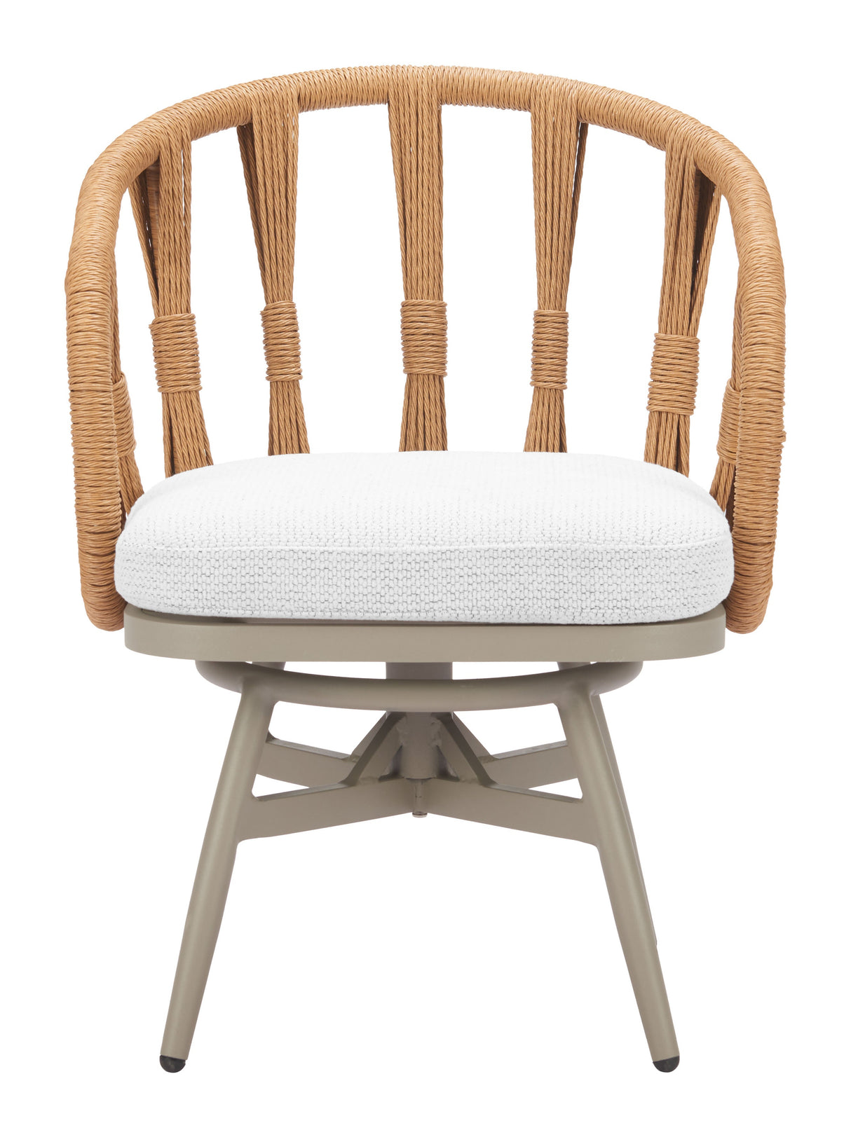 Safal Multicolor Outdoor Swivel Dining Chair by Zuomod at Eve Furniture