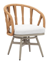 Safal Multicolor Outdoor Swivel Dining Chair by Zuomod at Eve Furniture