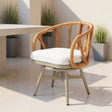 Safal Multicolor Outdoor Swivel Dining Chair by Zuomod at Eve Furniture