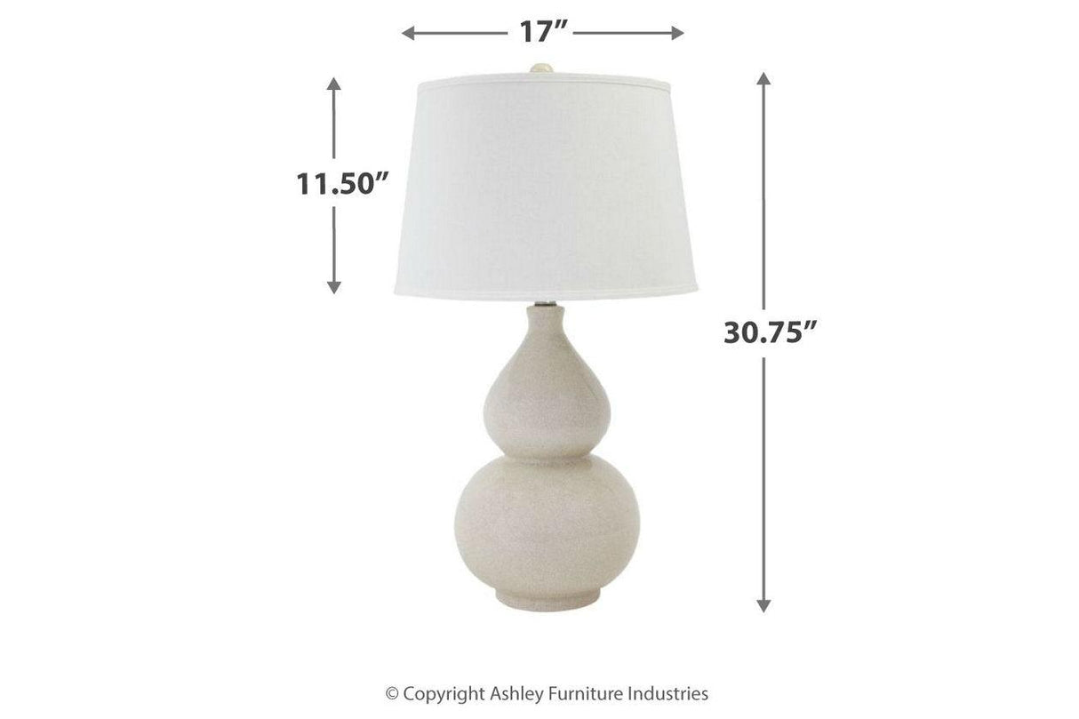 Saffi Cream Table Lamp by Ashley at Eve Furniture