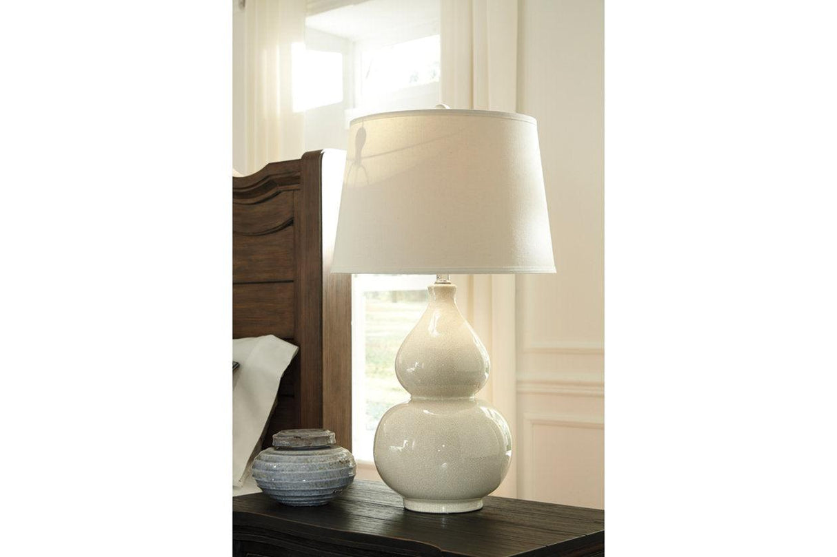 Saffi Cream Table Lamp by Ashley at Eve Furniture