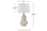 Saffi Cream Table Lamp by Ashley at Eve Furniture