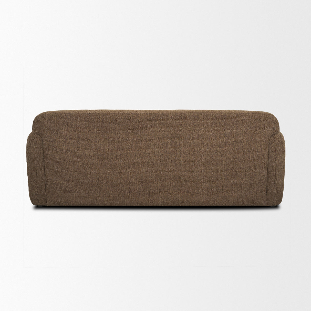 Saga Textured Brown Plush Fabric 3 Seater Sofa by Mercana at Eve Furniture