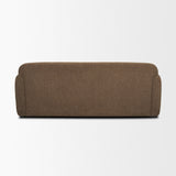 Saga Textured Brown Plush Fabric 3 Seater Sofa by Mercana at Eve Furniture