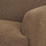 Saga Textured Brown Plush Fabric 3 Seater Sofa by Mercana at Eve Furniture