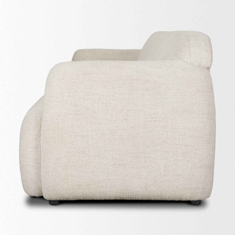 Saga Cream Fabric 3 Seater Sofa by Mercana at Eve Furniture