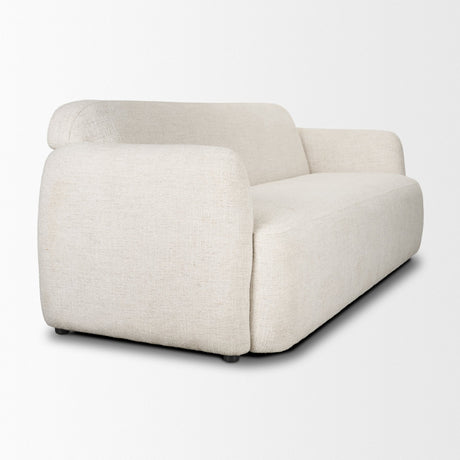 Saga Cream Fabric 3 Seater Sofa by Mercana at Eve Furniture
