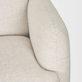 Saga Cream Fabric 3 Seater Sofa by Mercana at Eve Furniture