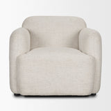 Saga Cream Fabric Upholstered Chair by Mercana at Eve Furniture