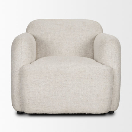 Saga Cream Fabric Upholstered Chair by Mercana at Eve Furniture