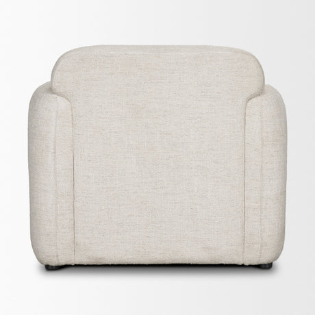 Saga Cream Fabric Upholstered Chair by Mercana at Eve Furniture