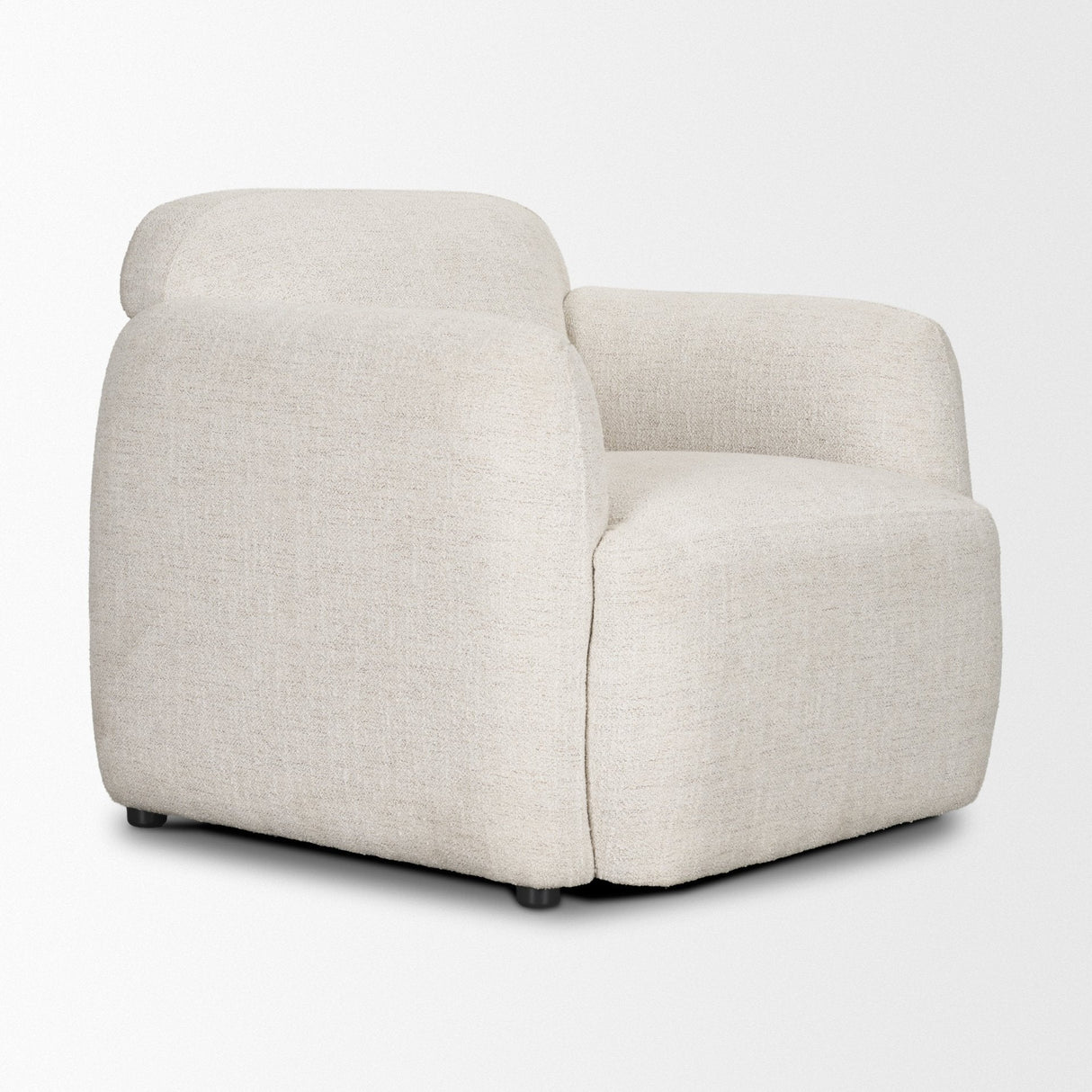 Saga Cream Fabric Upholstered Chair by Mercana at Eve Furniture